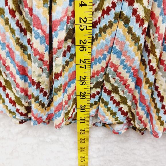Skirt Maxi Peasant Size M-L Chevron Boho Whimsycore Festival Retro Tiered Y2K - Picture 8 of 12